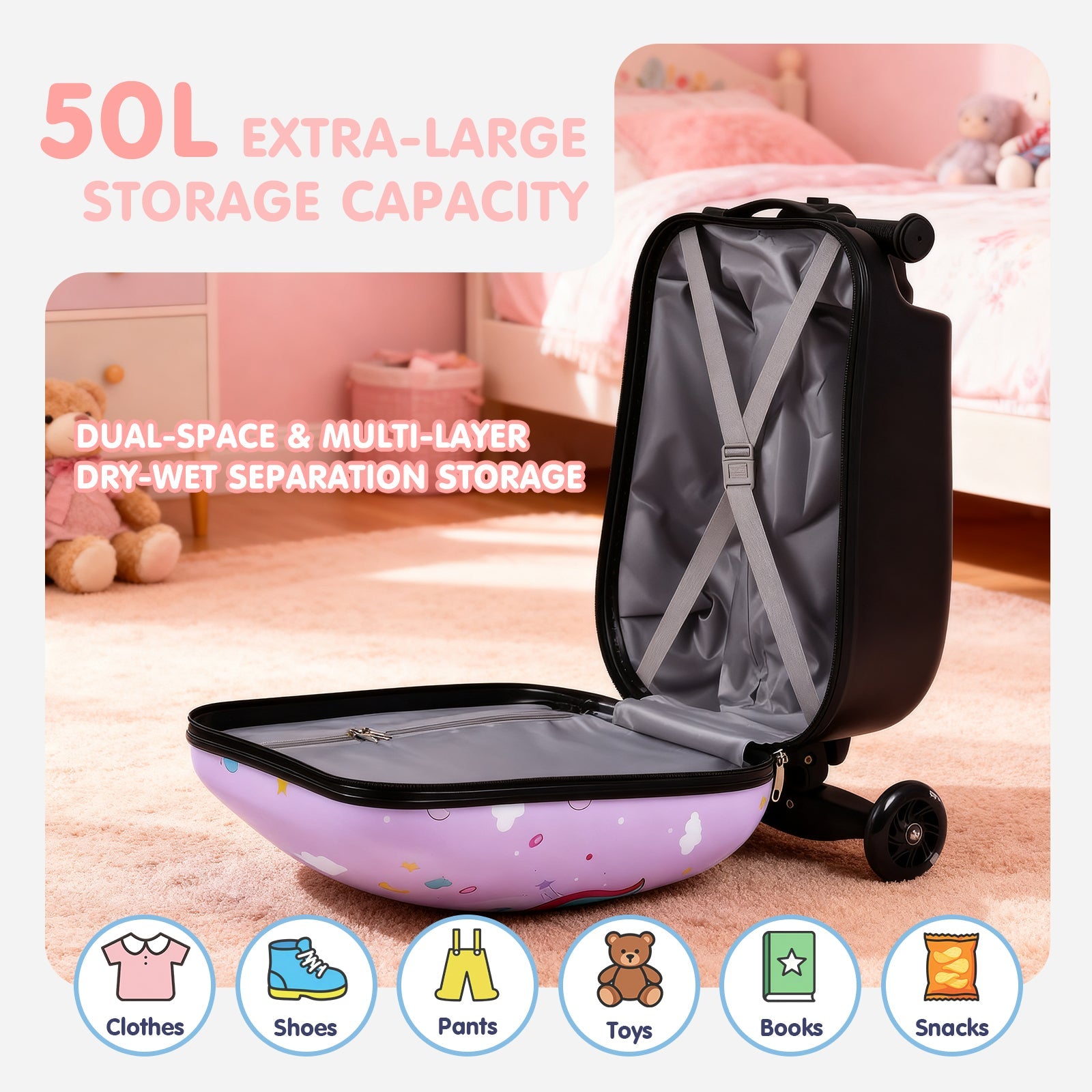 Vexon Ride-On Detachable Scooter Suitcase
