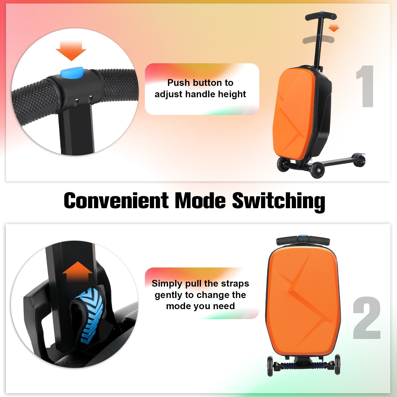 Vexon Foldable Hardshell Scooter Suitcase