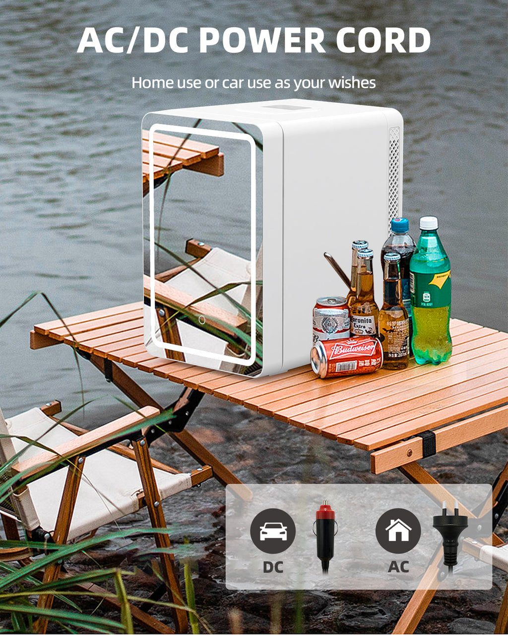 Vexon 20L Skincare Mini Fridge with Mirror