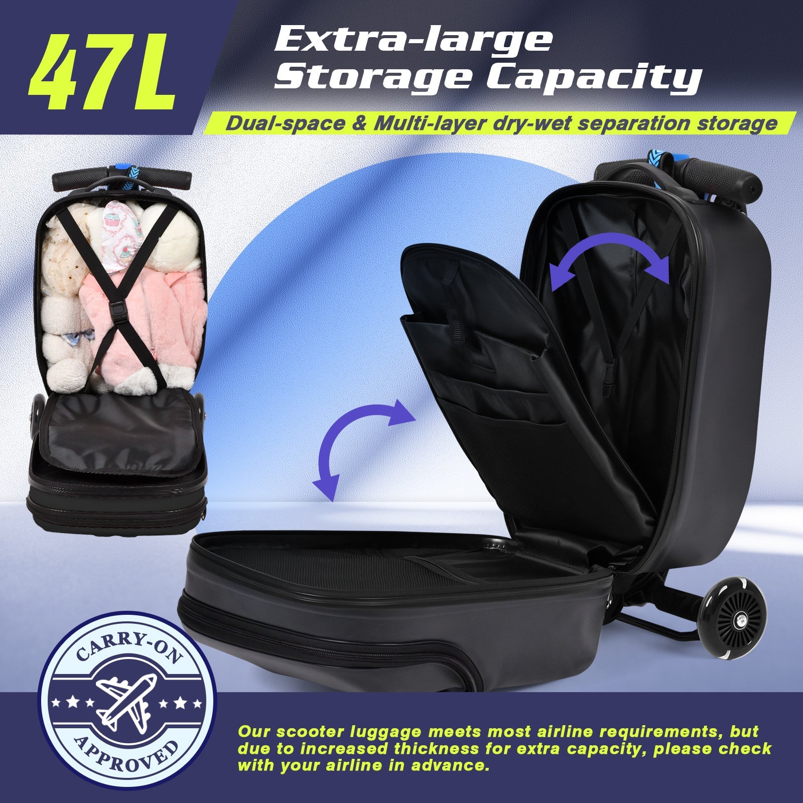 Vexon Top Opening Scooter Luggage for Kids