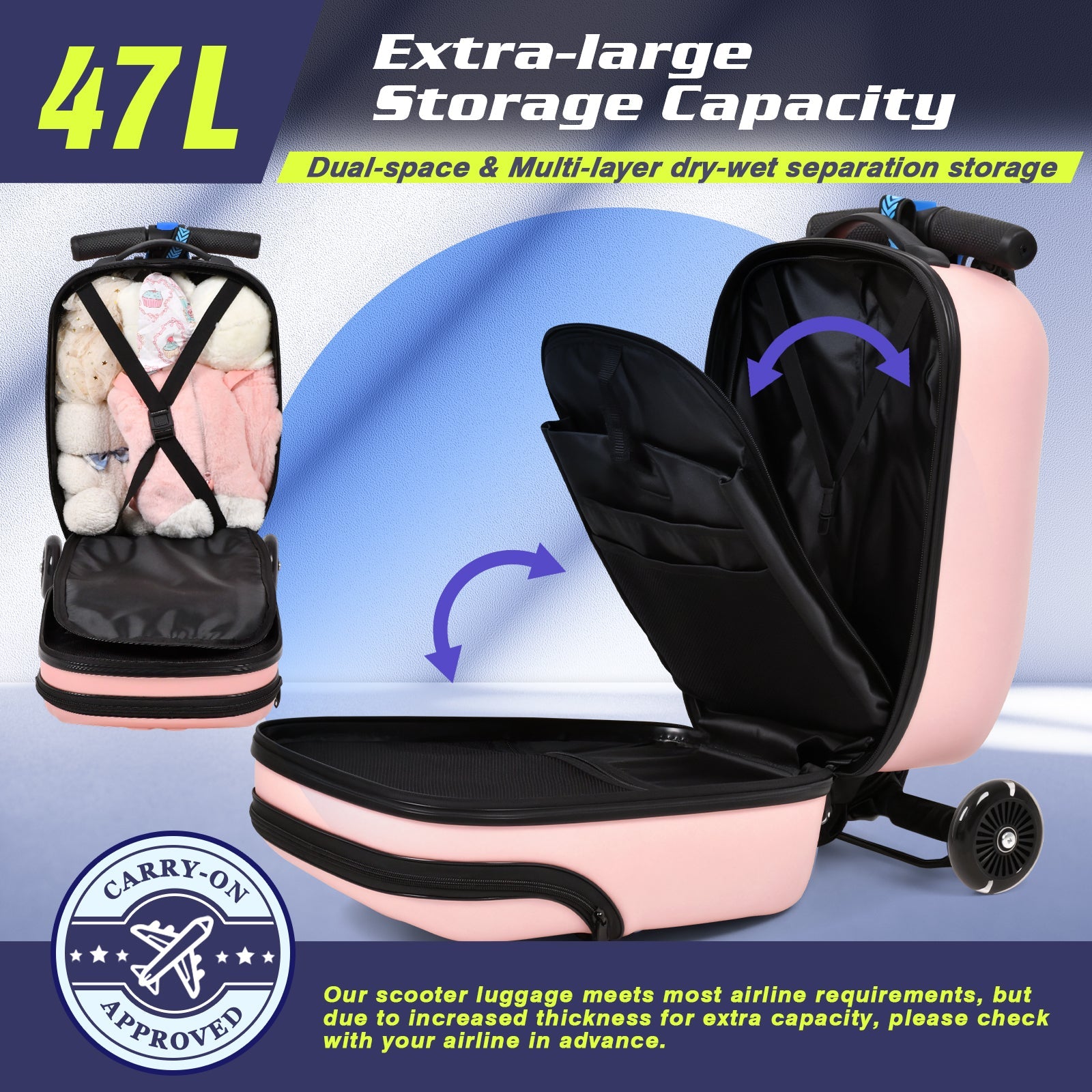 Vexon Top Opening Scooter Luggage for Kids