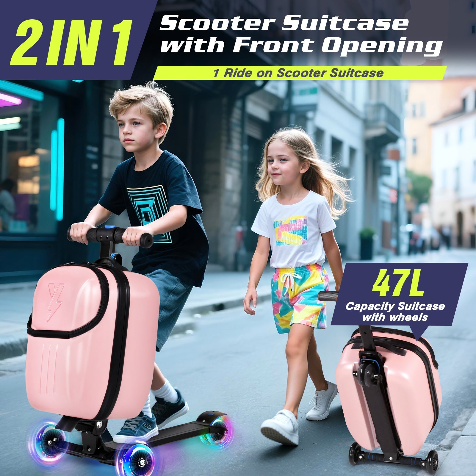 Vexon Top Opening Scooter Luggage for Kids