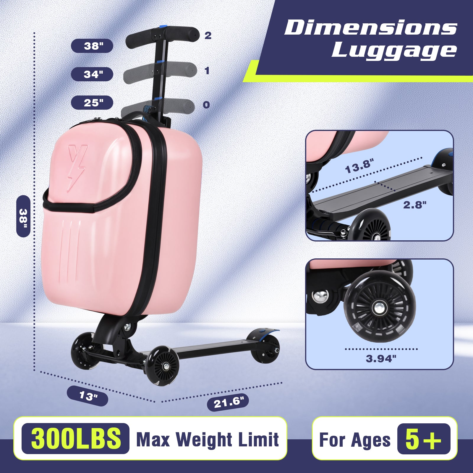 Vexon Top Opening Scooter Luggage for Kids