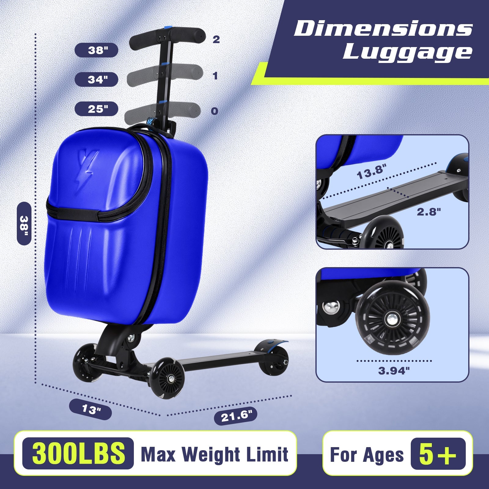 Vexon Top Opening Scooter Luggage for Kids