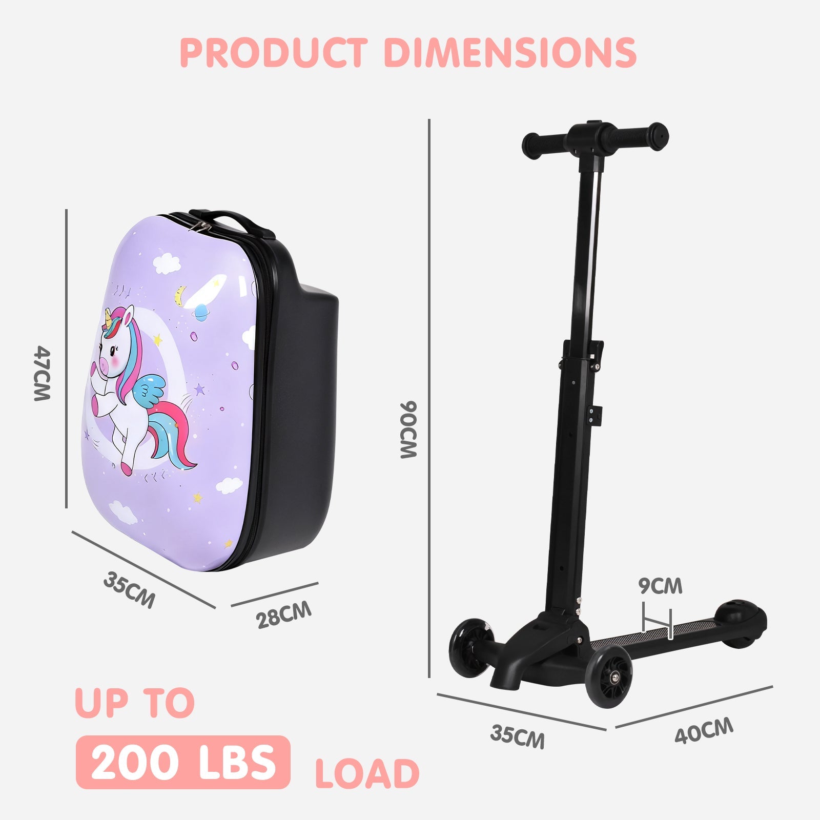 Vexon Ride-On Detachable Scooter Suitcase