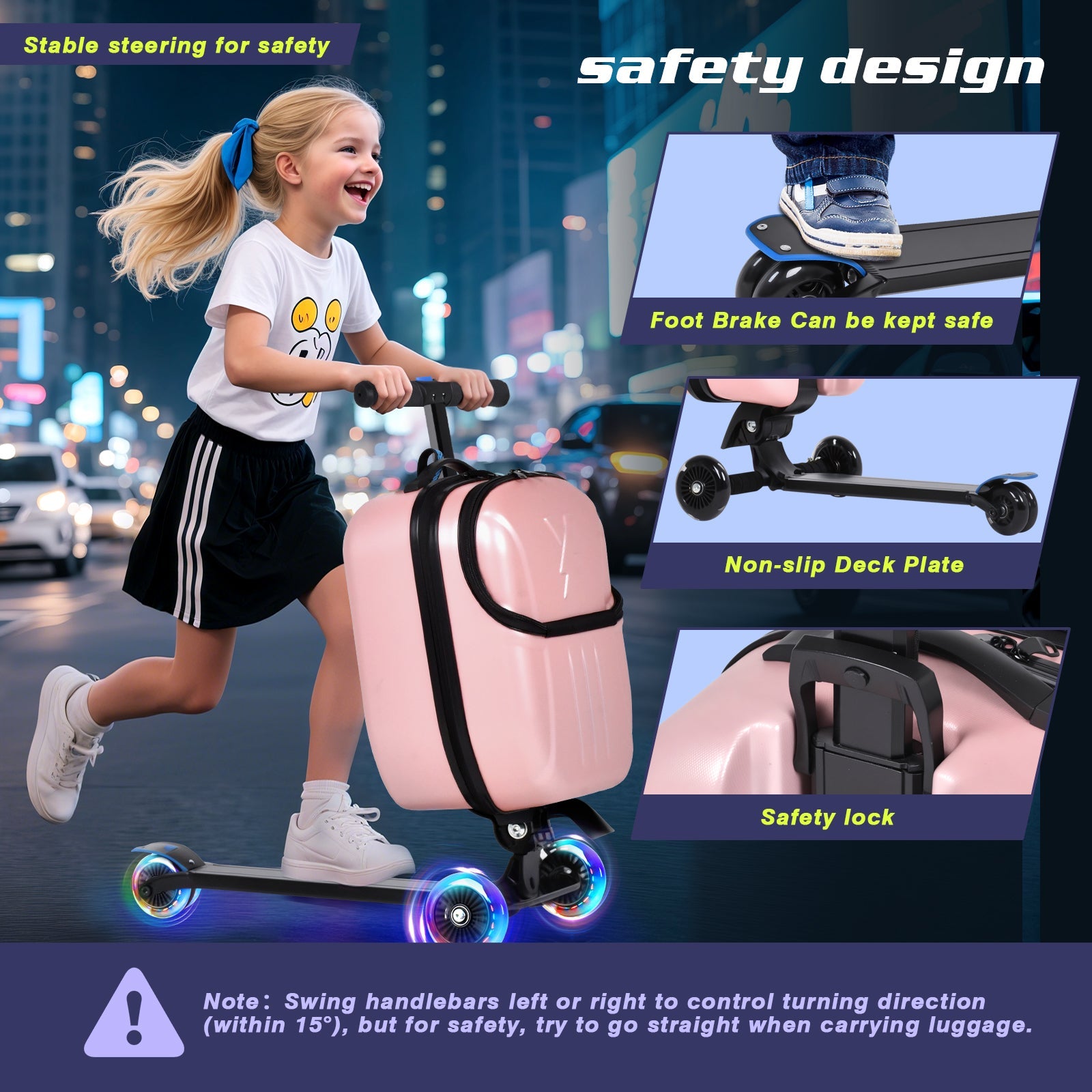 Vexon Top Opening Scooter Luggage for Kids