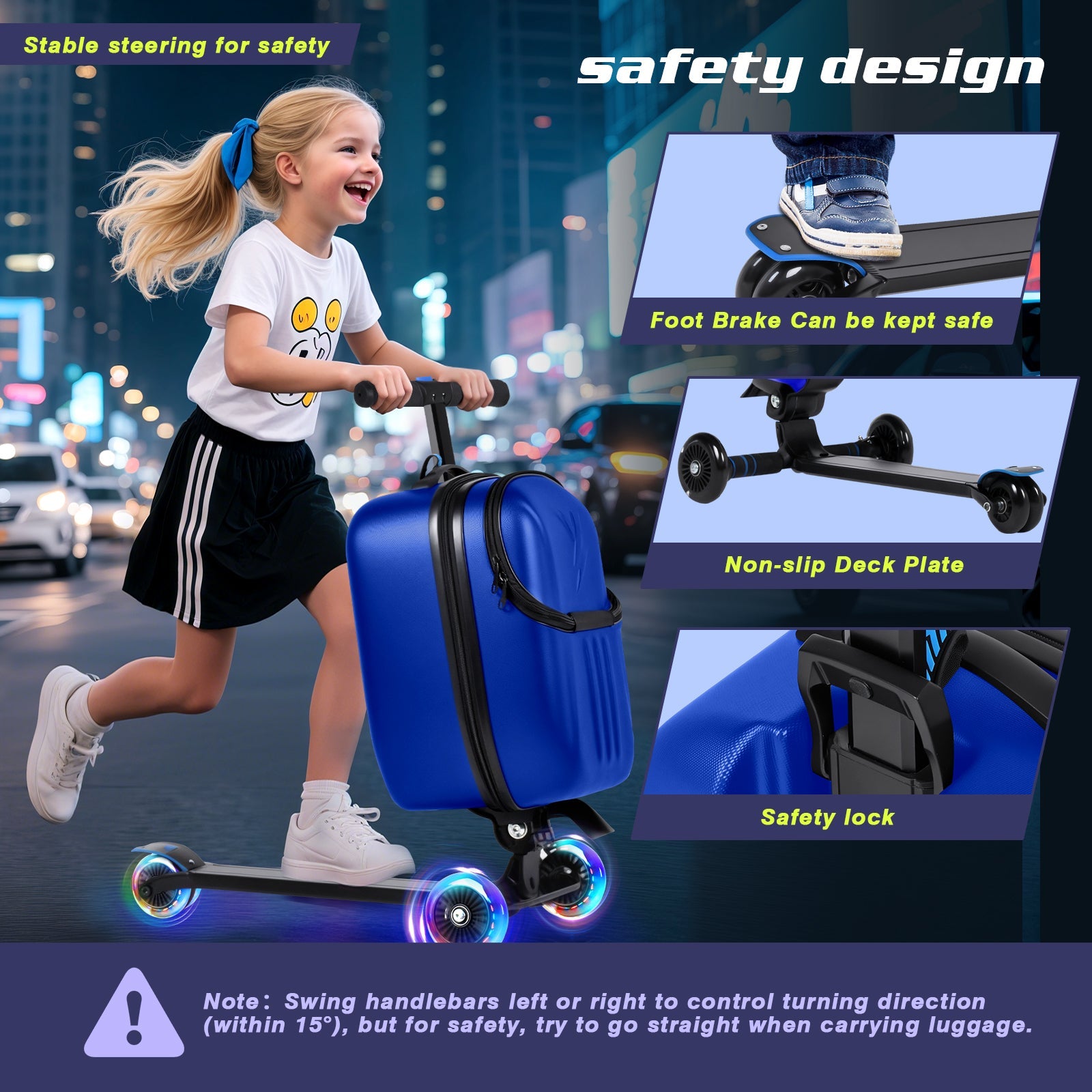 Vexon Top Opening Scooter Luggage for Kids