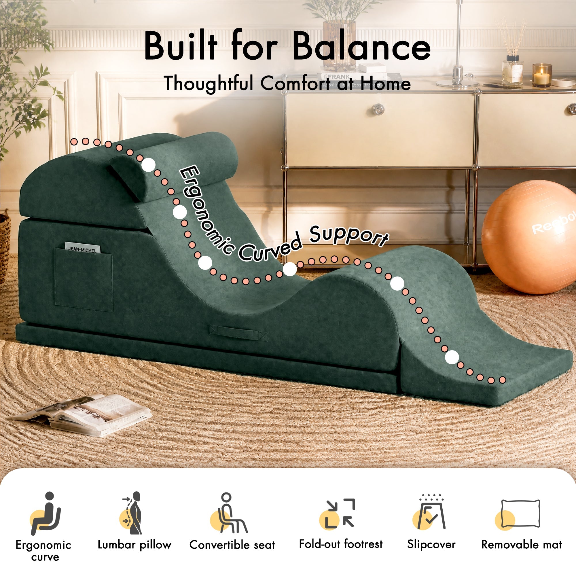 Vexon Convertible Yoga Chair for Adults