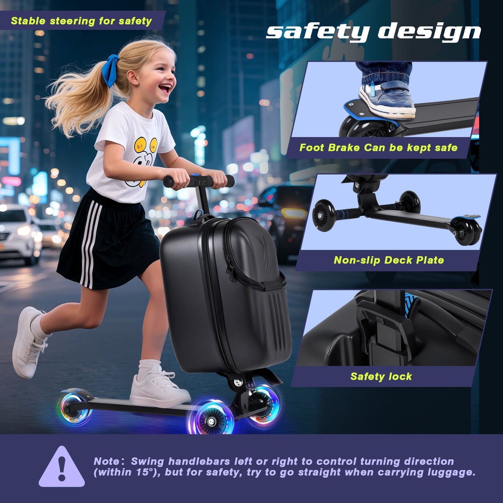 Vexon Top Opening Scooter Luggage for Kids