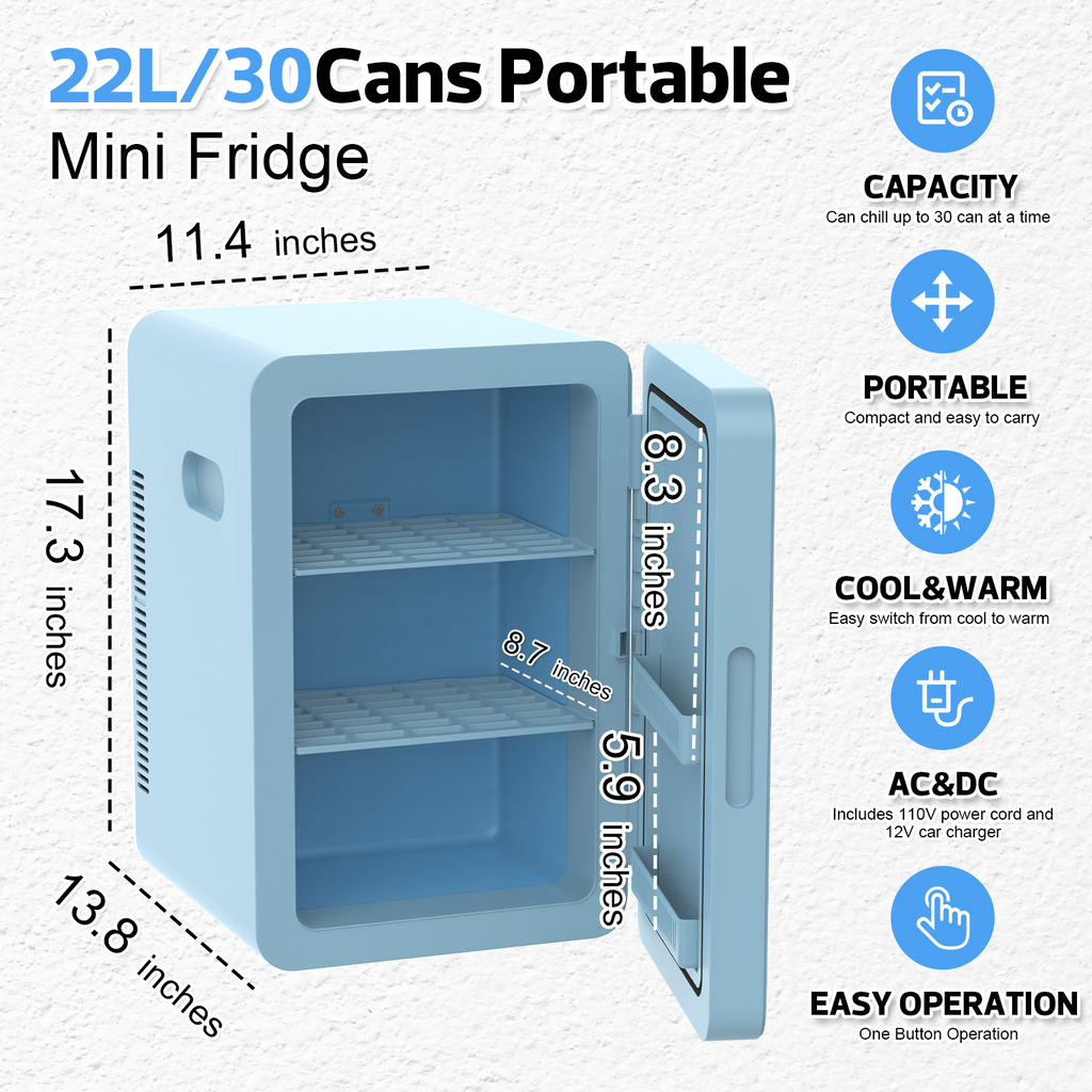 Vexon 22L Mini Fridge Cooler & Warmer