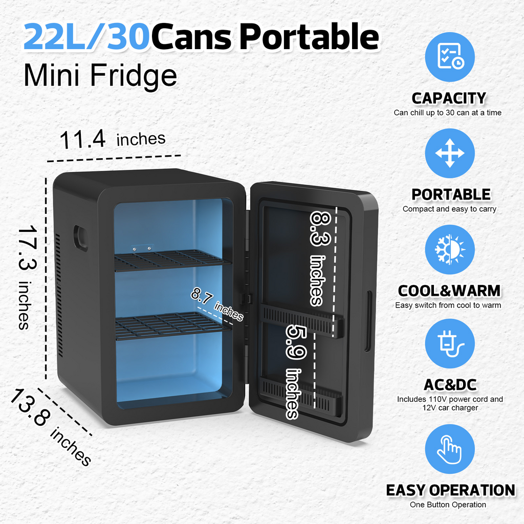 Vexon 22L Mini Fridge Cooler & Warmer