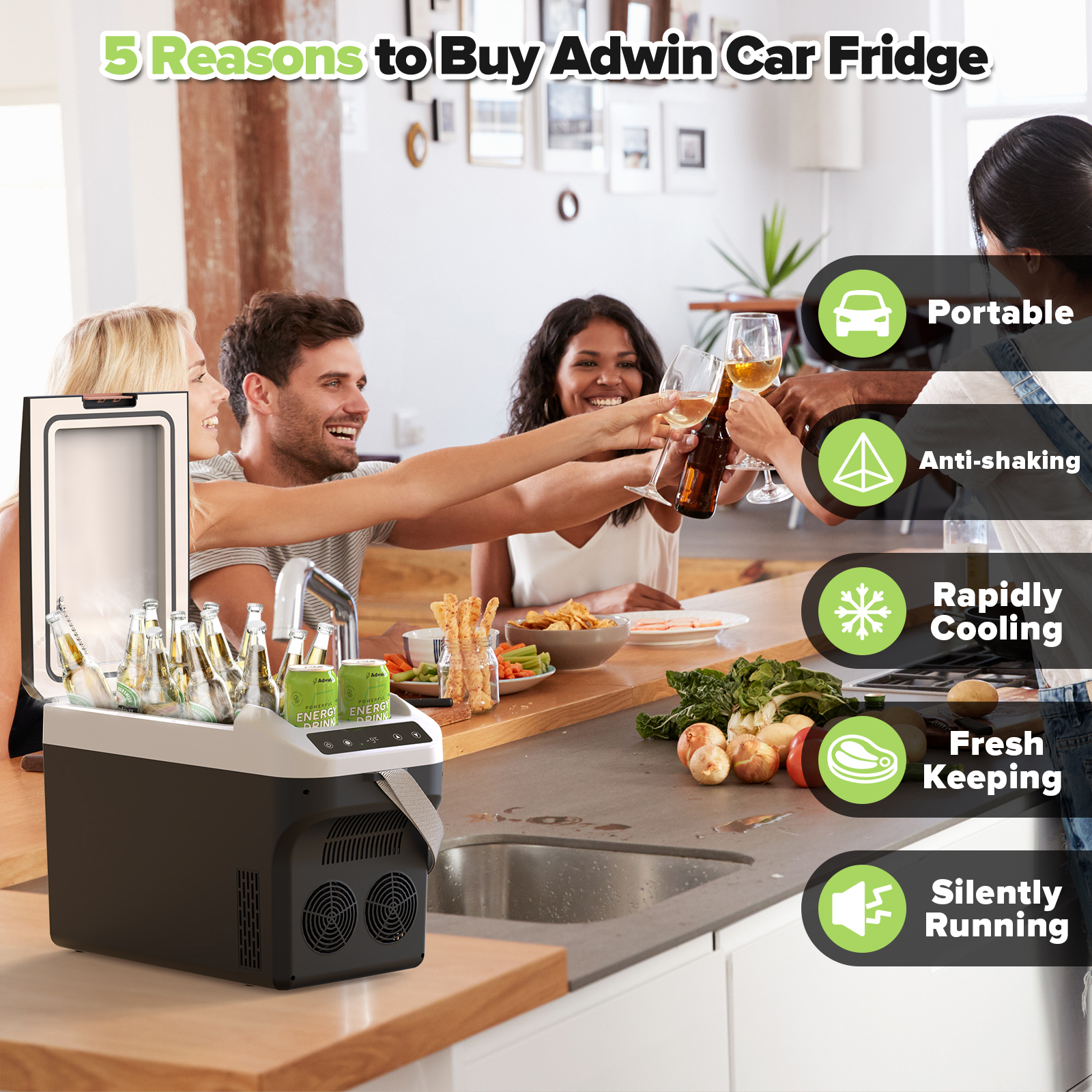 Vexon Portable Car Fridge Camping Cooler