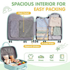Vexon 20" Carry-On Suitcase with 12" Portable Bag