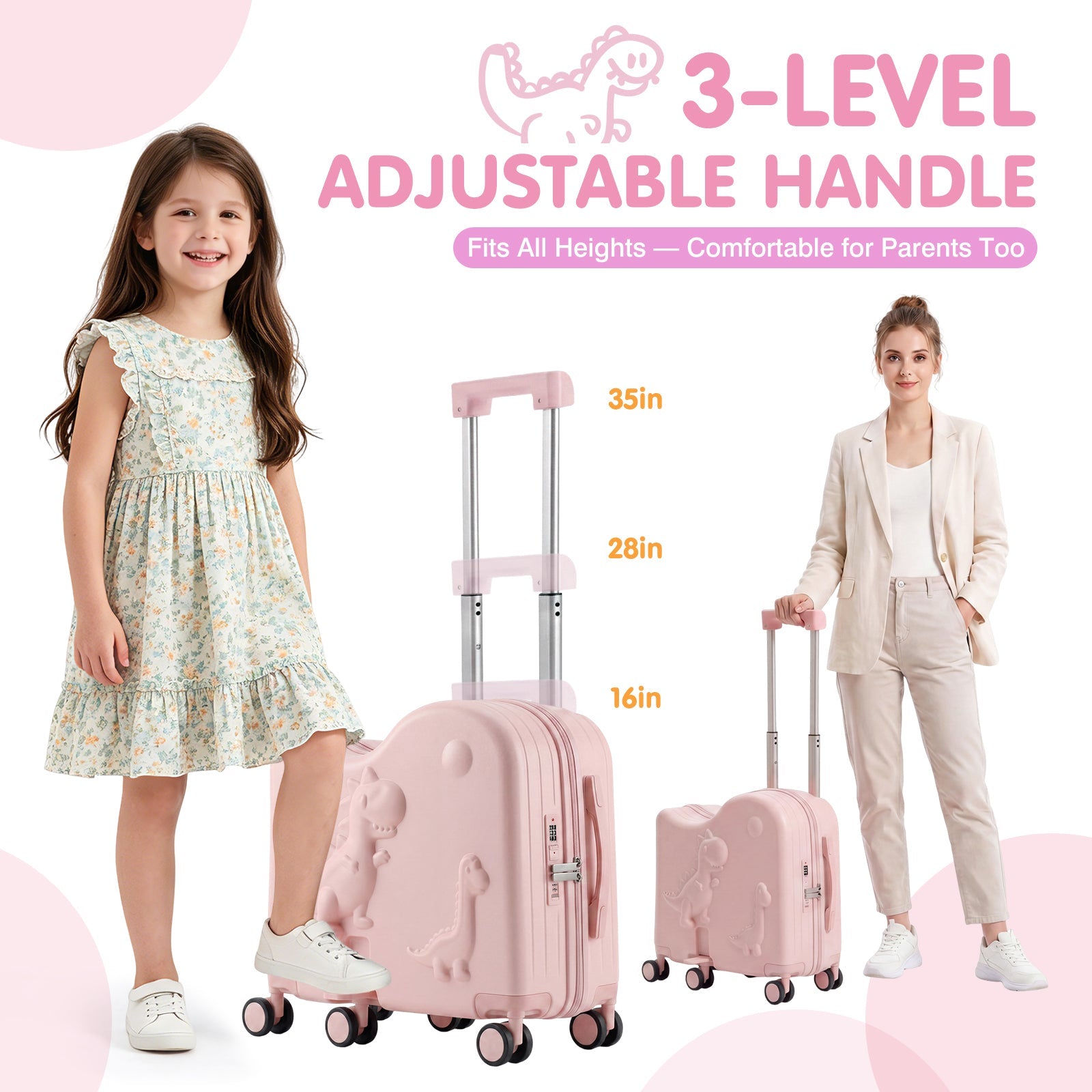 Vexon 20" Carry-On Suitcase with 12" Portable Bag