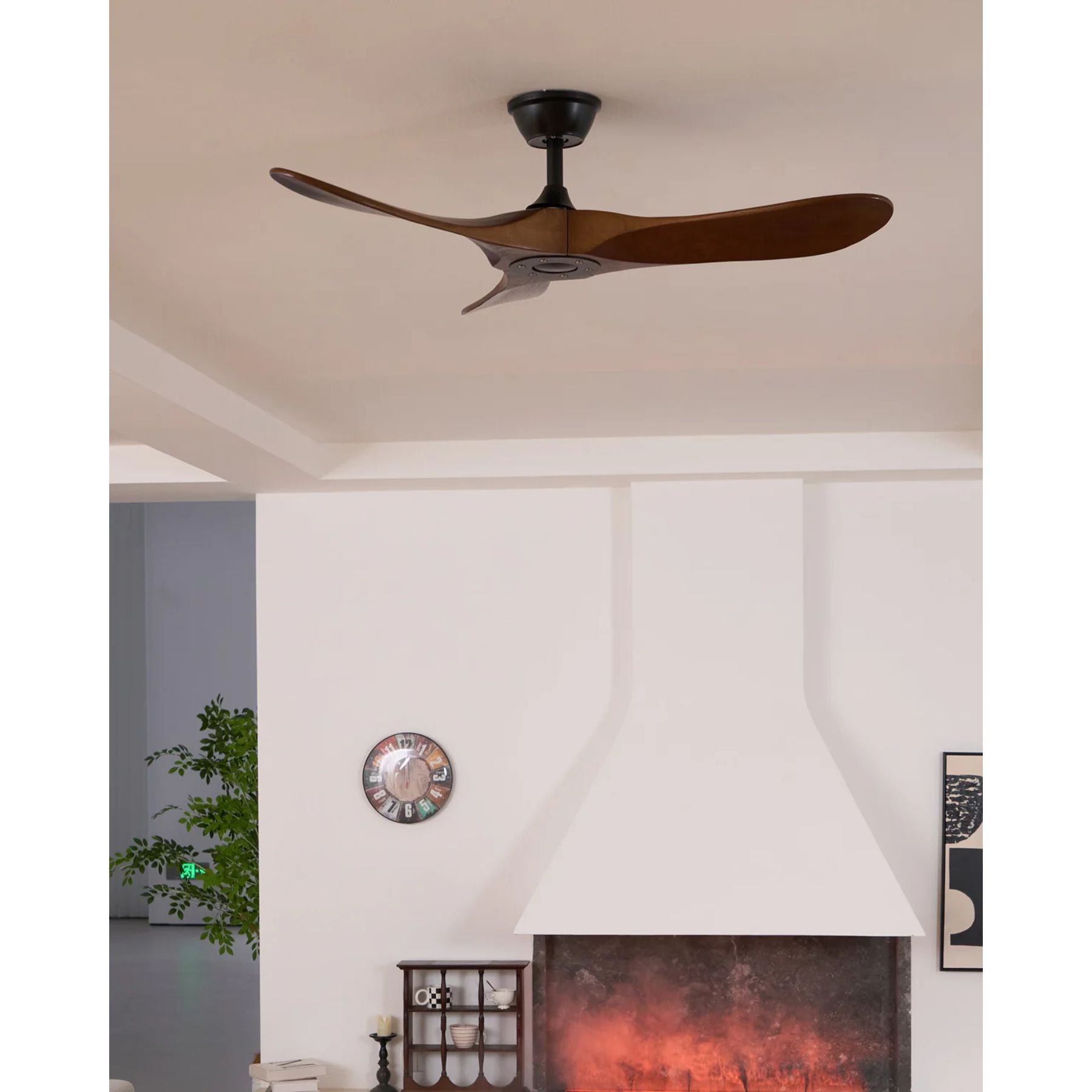 Lorenna Wooden Ceiling Fan with Remote Control