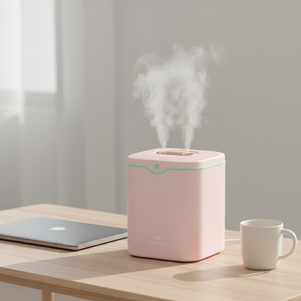 Ultrasonic Humidifier 2000 ml USB C Dual Spray Modes Night Light