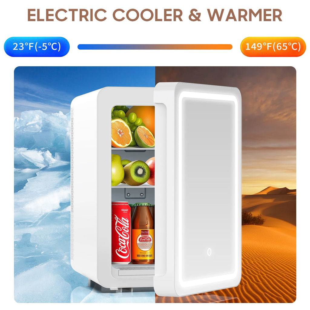 Vexon 20L Skincare Mini Fridge with Mirror