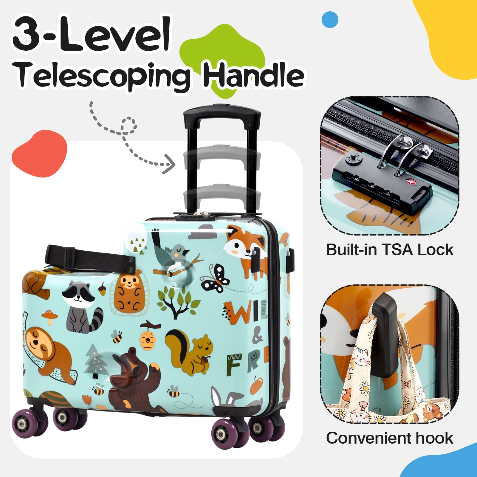 Vexon Toddler Ride-On Suitcase 20" Carry-On