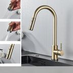Modern Pull Down Kitchen Faucet | Brushed Nickel Flexible Spout VexonGear