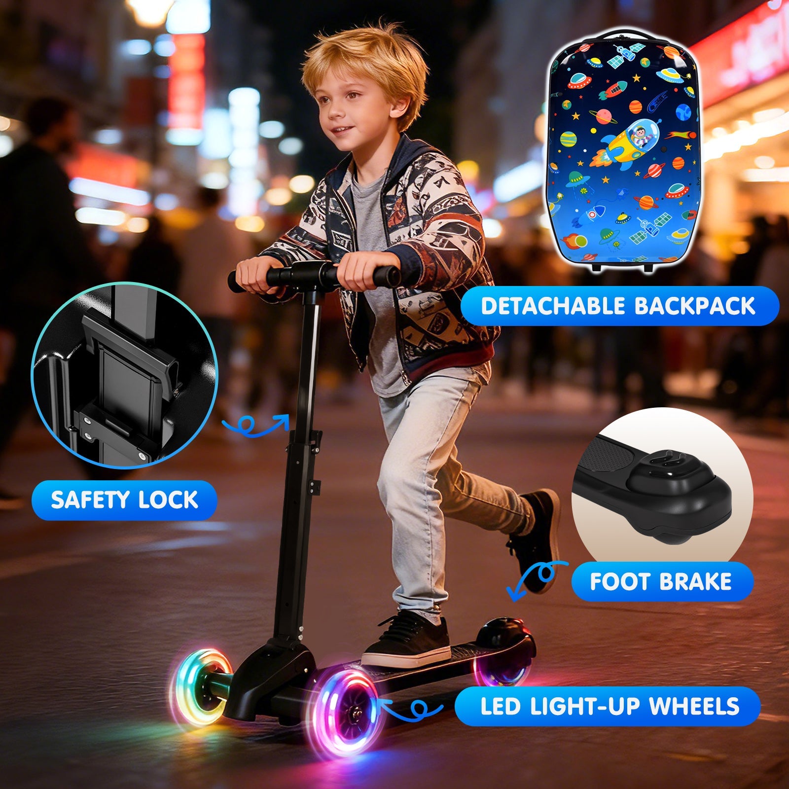Vexon Kids 4-in-1 Detachable Scooter Suitcase