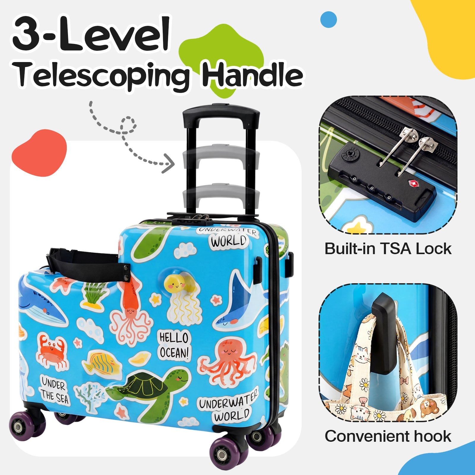 Vexon Toddler Ride-On Suitcase 20" Carry-On