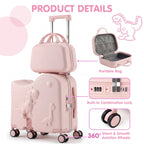 Vexon 20" Carry-On Suitcase with 12" Portable Bag