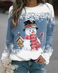 Holiday Snowman Sweater | Winter Scene With Festive Details VexonGear