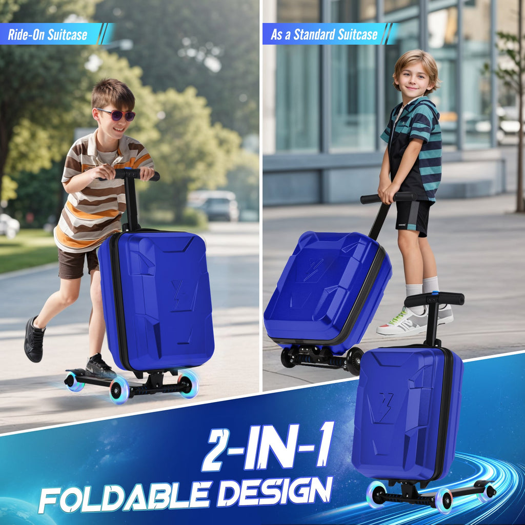 Vexon Foldable Carry-On Scooter Suitcase for Kids