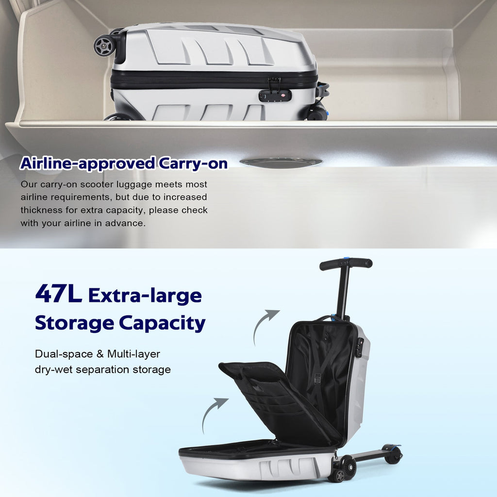 Vexon Scooter Suitcase with LED Light Wheels