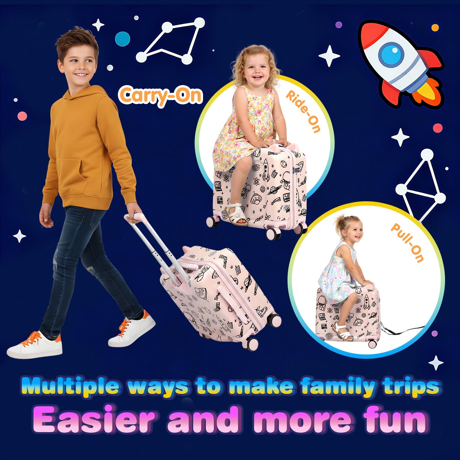 Vexon Kids Ride-On Suitcase DIY Coloring Design