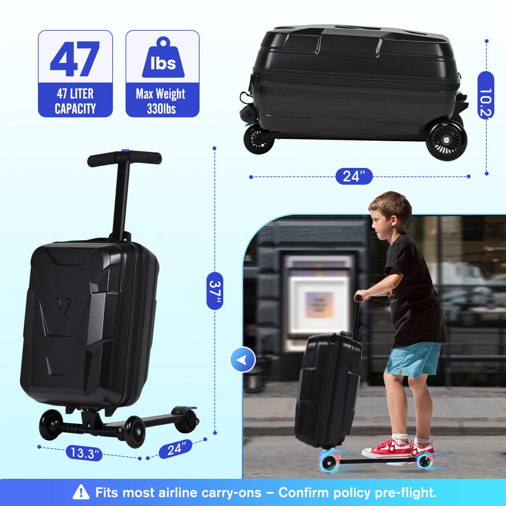 Vexon Foldable Carry-On Scooter Suitcase for Kids