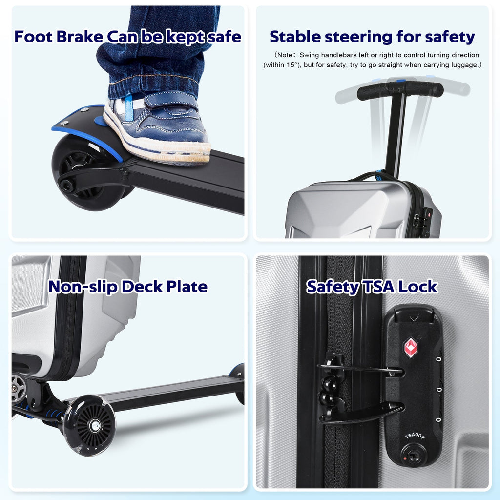 Vexon Scooter Suitcase with LED Light Wheels