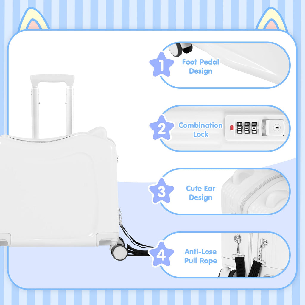 Vexon Kids' Ride-On Suitcase with Password Lock