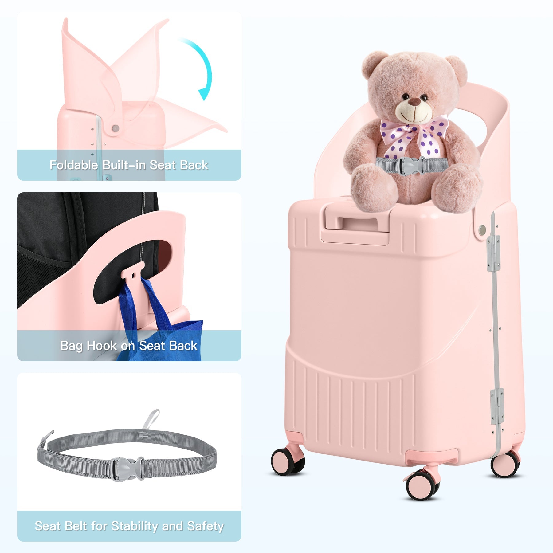 Vexon Carry-On Luggage with Seat for Kids