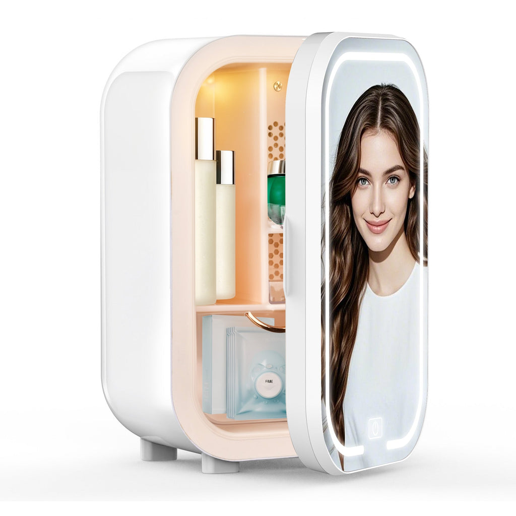 Vexon 22L Mini Skincare Fridge with LED Mirror