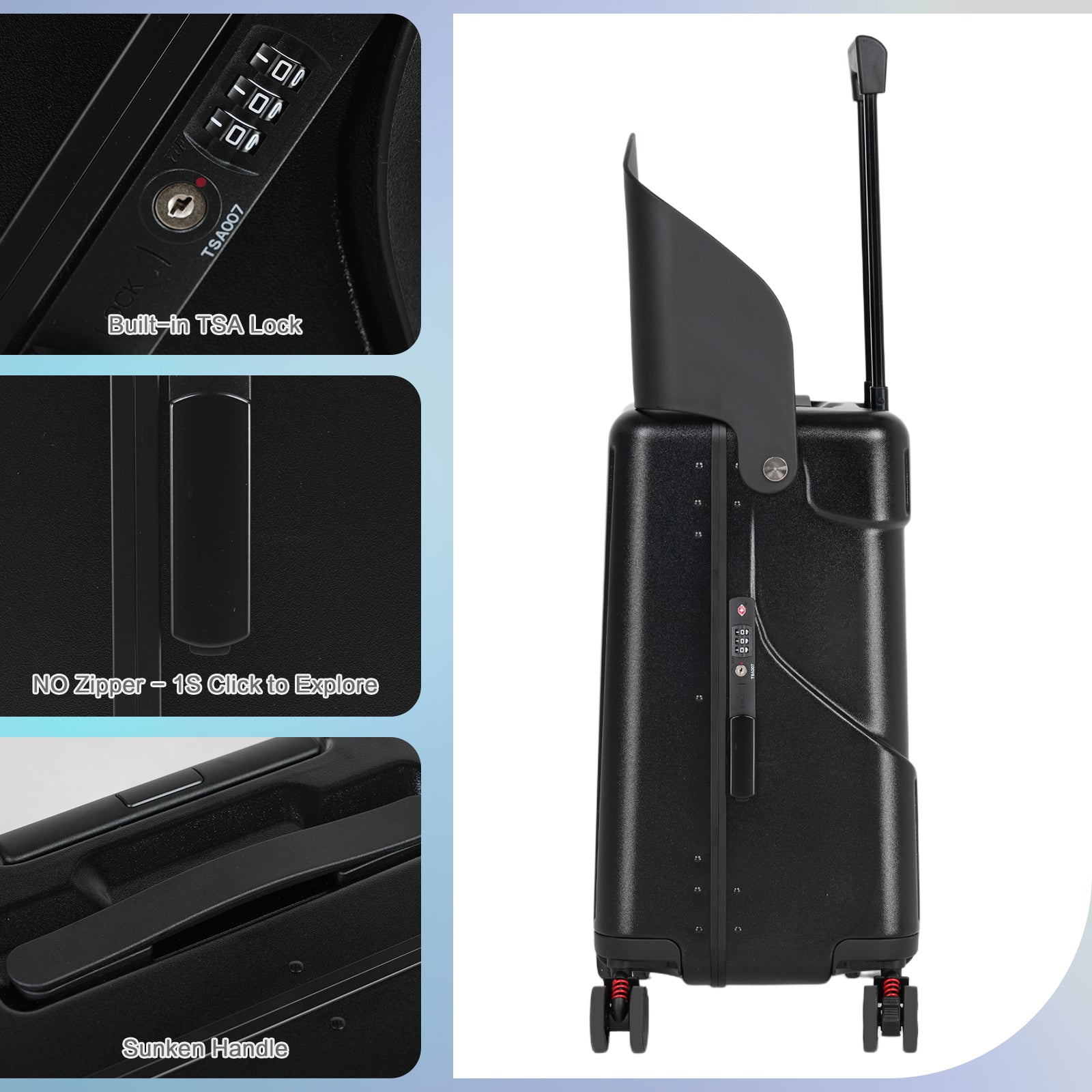 Vexon 20" Luggage with Foldable Baby Seat