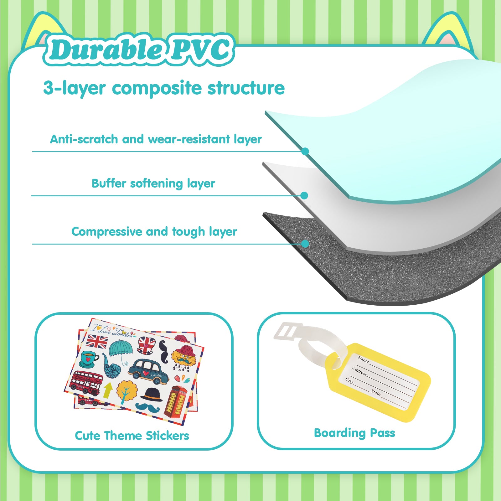 Vexon Kids' Ride-On Suitcase with Password Lock