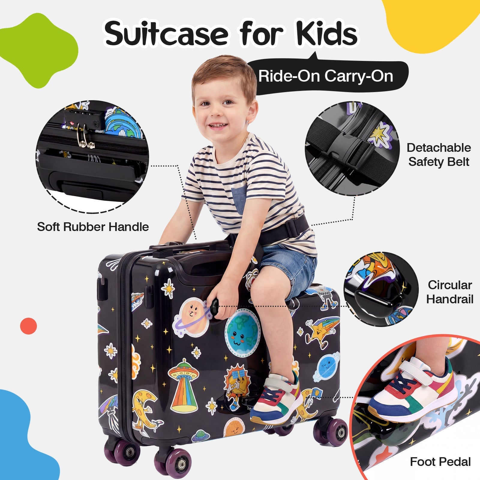Vexon Toddler Ride-On Suitcase 20" Carry-On