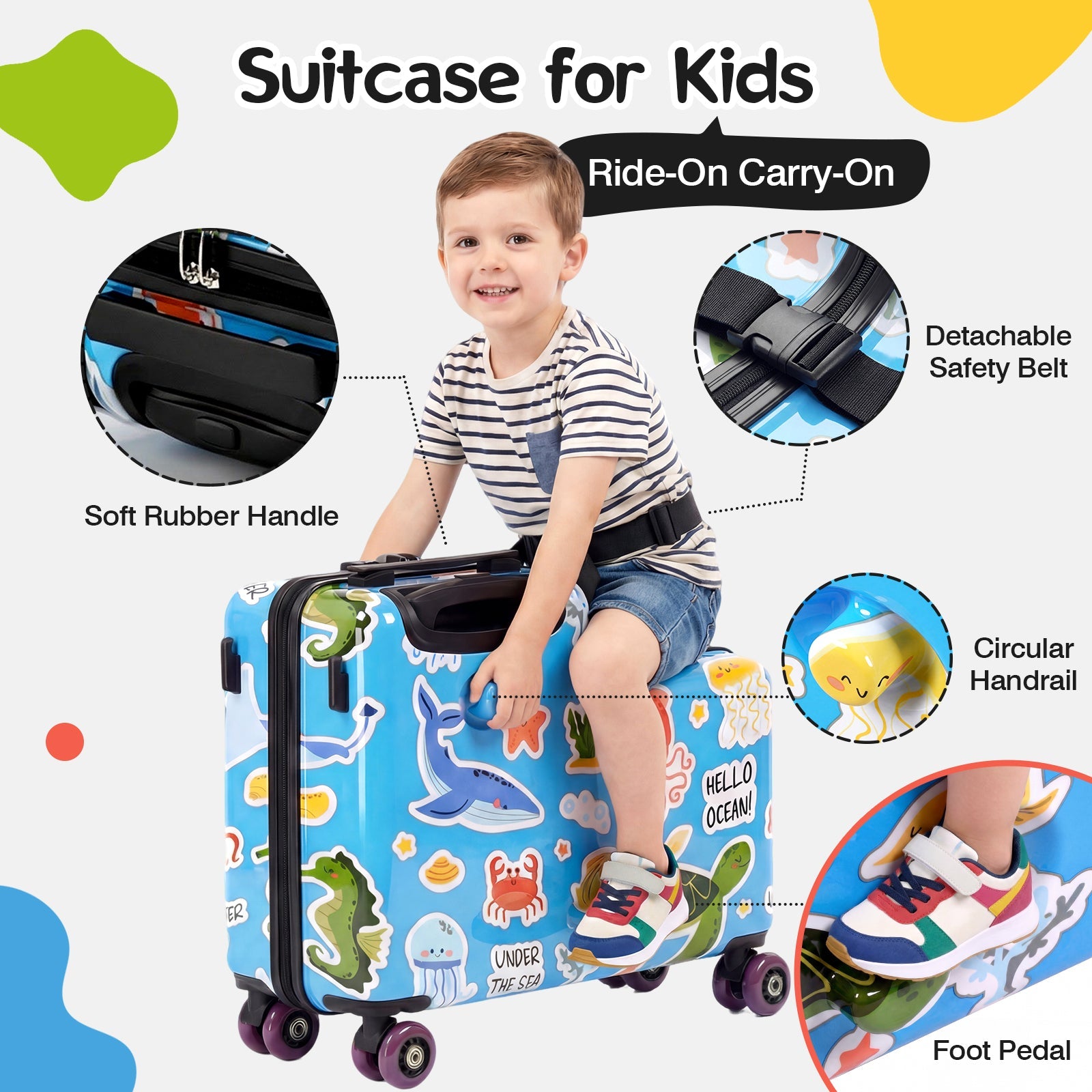 Vexon Toddler Ride-On Suitcase 20" Carry-On