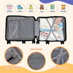 Vexon 20" Kids Ride-On Suitcase with 6 Wheels