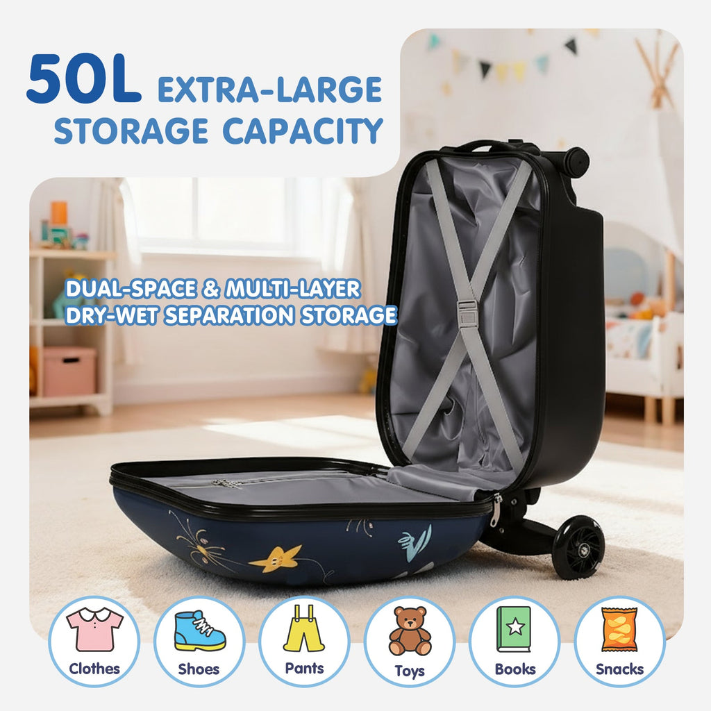 Vexon 4-in-1 Detachable Scooter Luggage for Kids