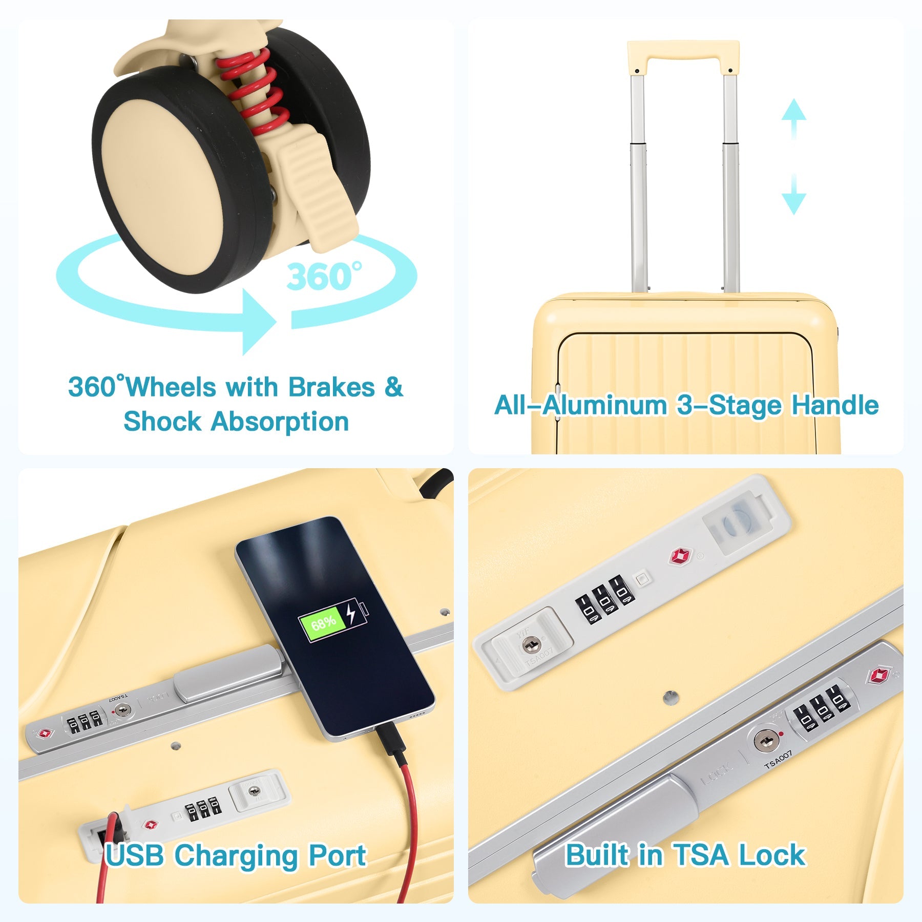 Vexon 22" Luggage with Foldable Child Seat