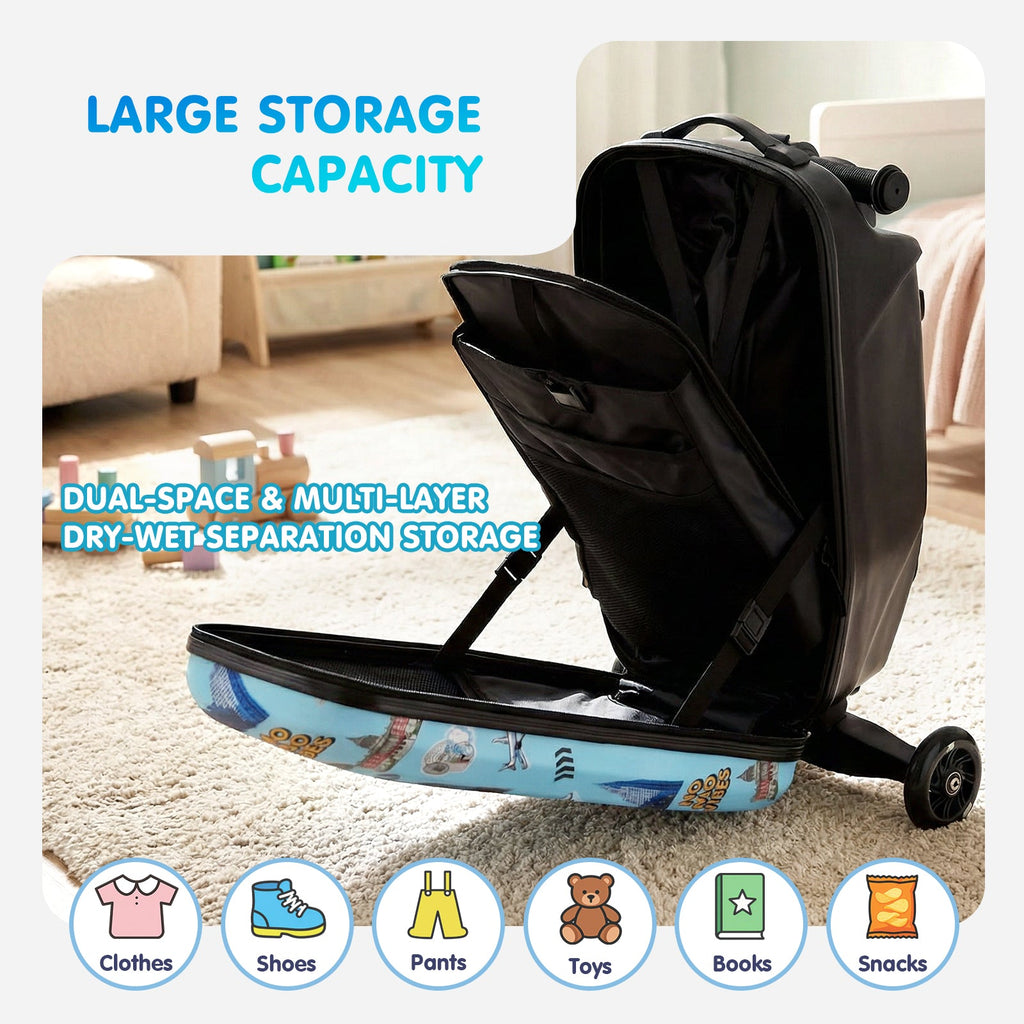 Vexon 4-in-1 Detachable Scooter Suitcase for Kids