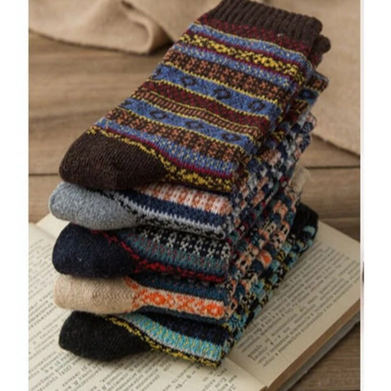 Winter Wool Socks | Nordic Pattern Thermal Blend VexonGear