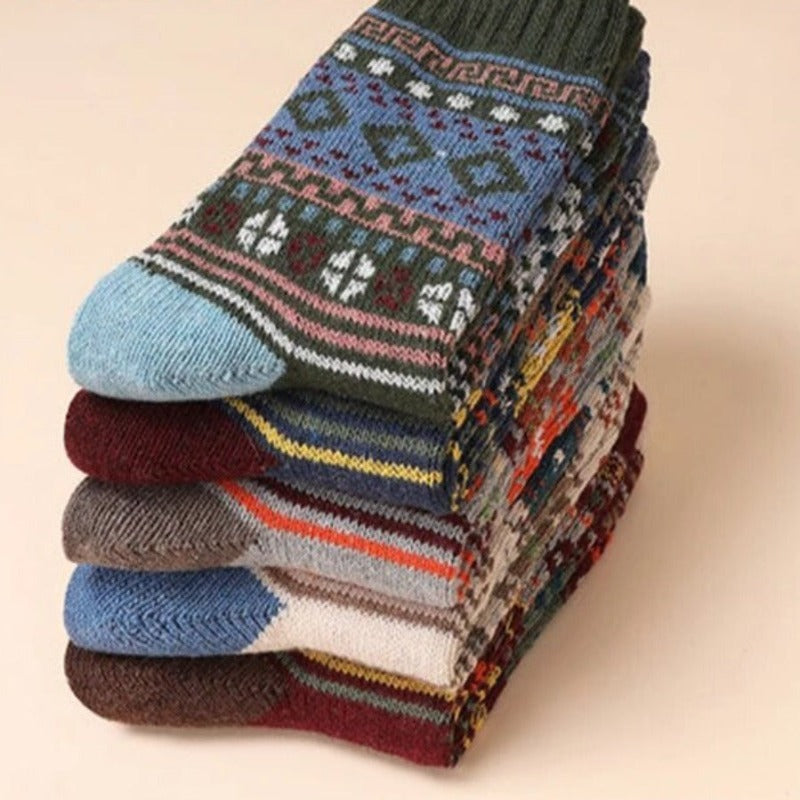 Winter Wool Socks | Nordic Pattern Thermal Blend VexonGear