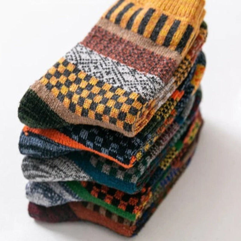 Winter Wool Socks | Nordic Pattern Thermal Blend VexonGear