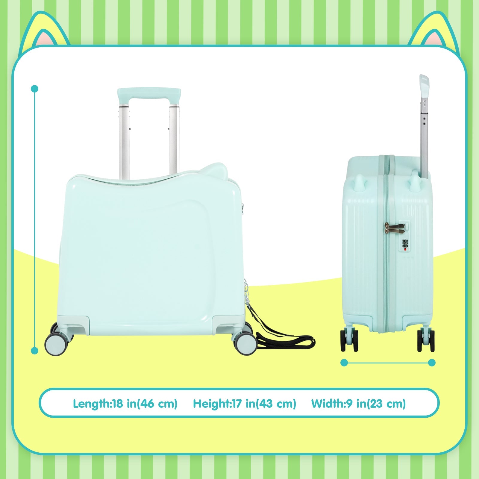 Vexon Kids' Ride-On Suitcase with Password Lock