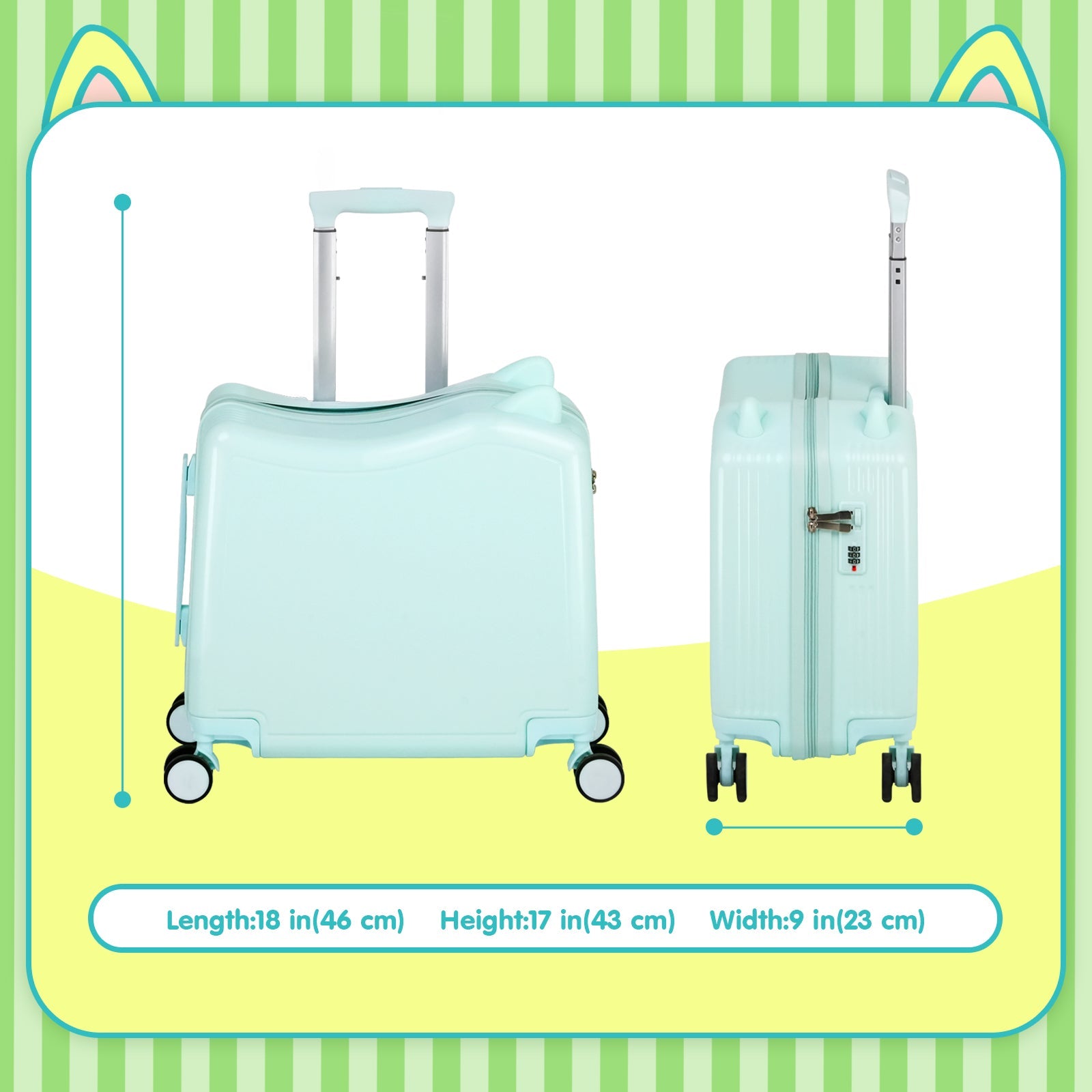 Vexon Kids' Ride-On Suitcase with Password Lock