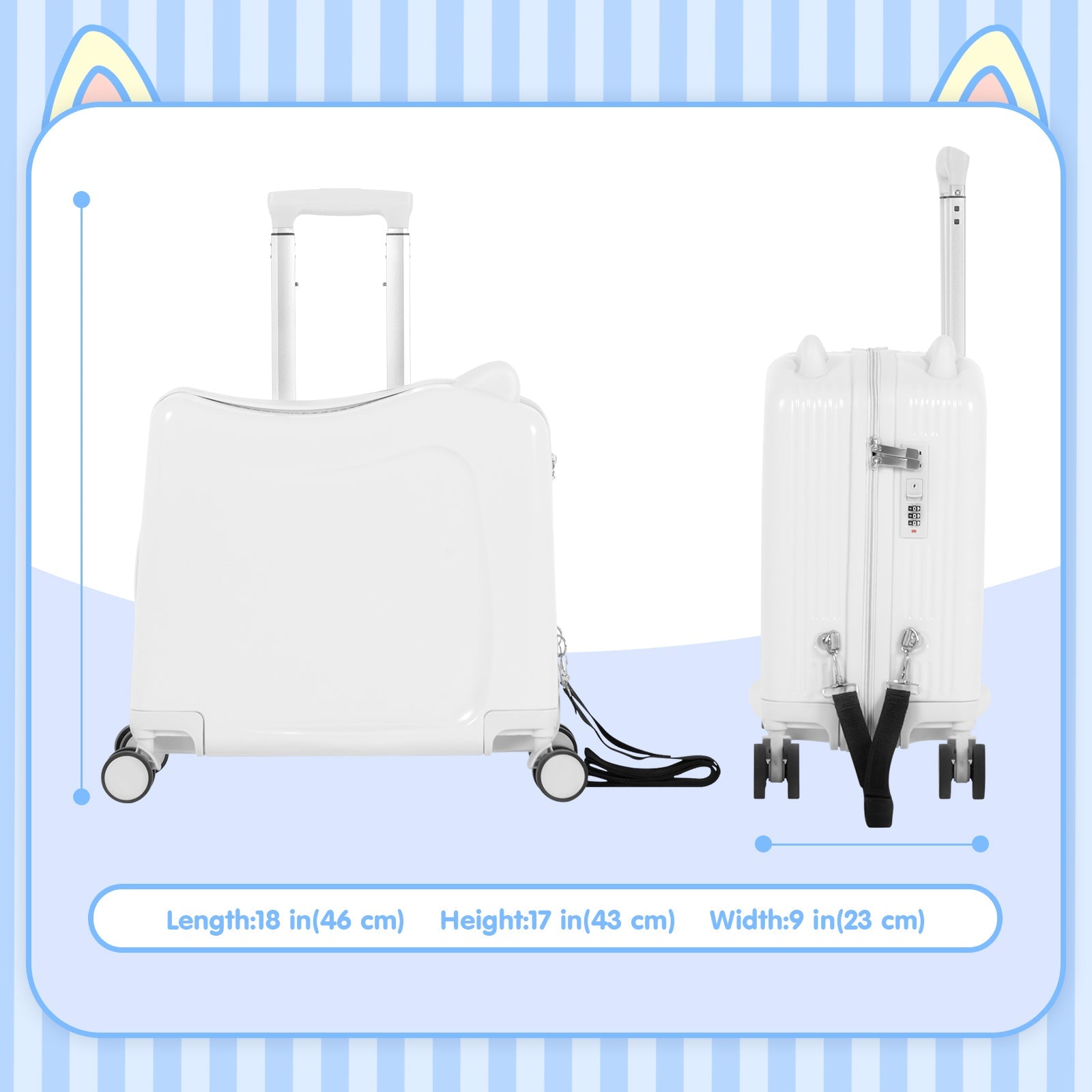 Vexon Kids' Ride-On Suitcase with Password Lock