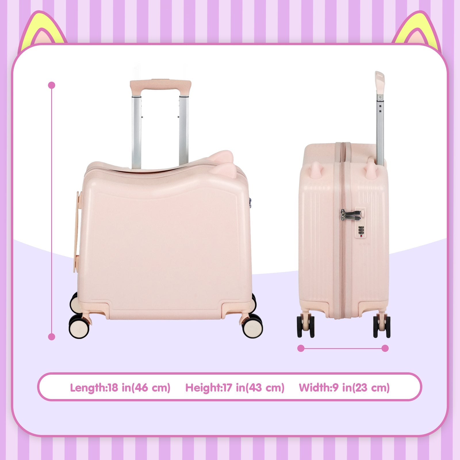 Vexon Kids' Ride-On Suitcase with Password Lock